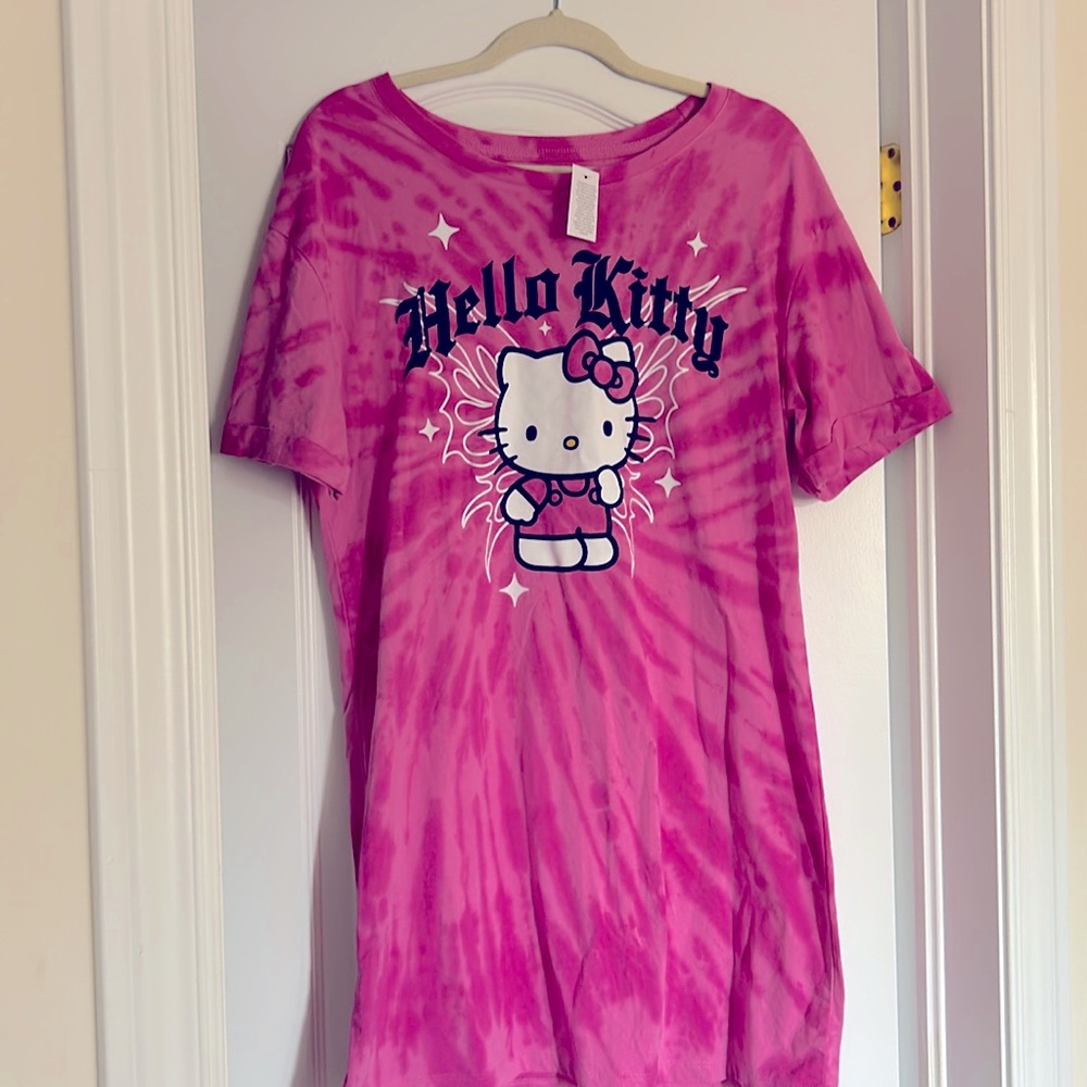 Hello Kitty tie dye t-shirt dress size L